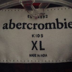 Boys XL Abercrombie LS button-down blue/red plaid